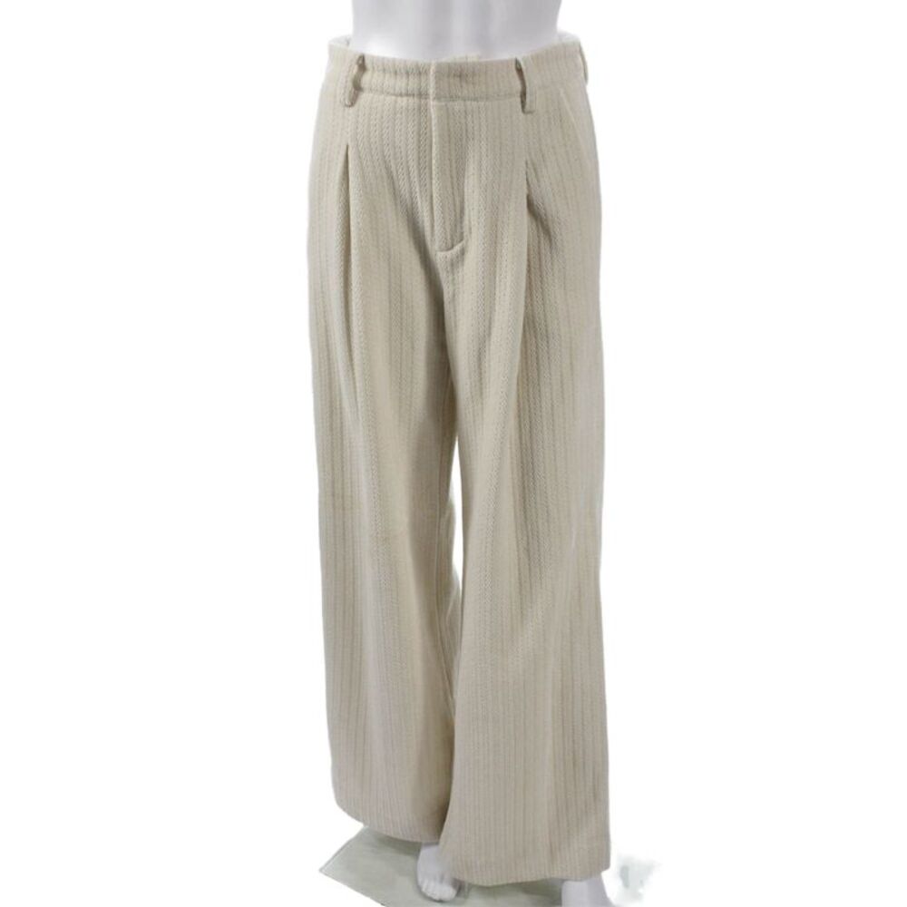 Gestuz Womens Beige Striped Dress Pants Polyester Zip Size 34